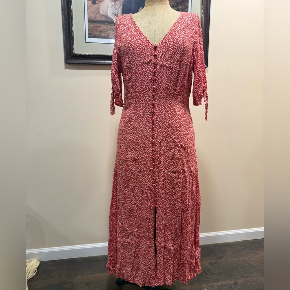 H&M Red Floral Maxi dress